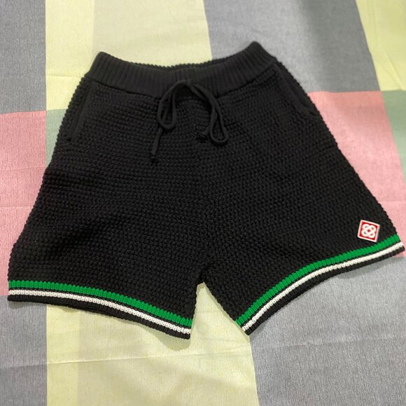 casablanca Other - Casablanca Black Knit Shorts with Green Trim